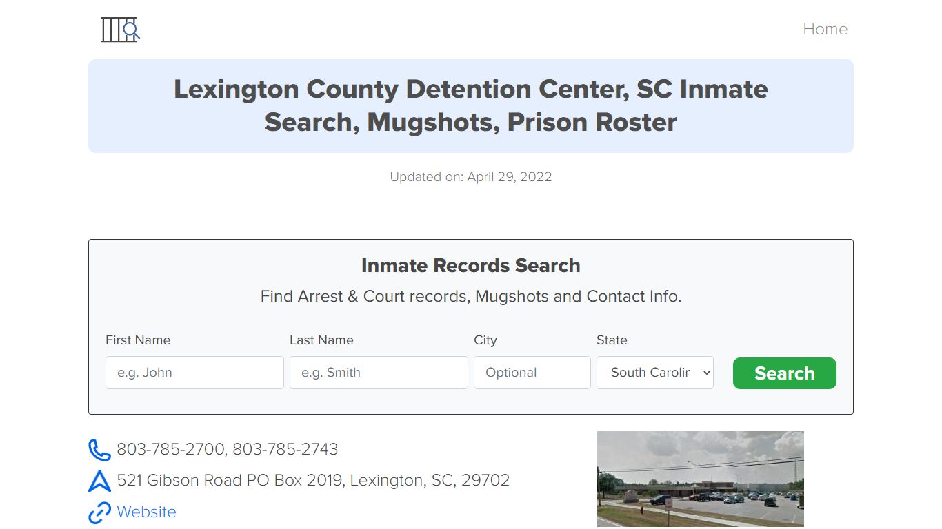 Lexington County Detention Center, SC Inmate Search ...